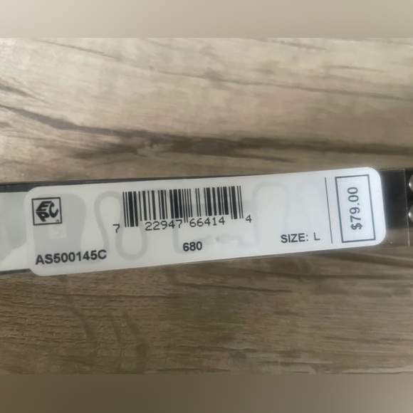 New w/Tags ALLSAINTS light pink leather belt with triangle stud accents size L - Picture 8 of 9